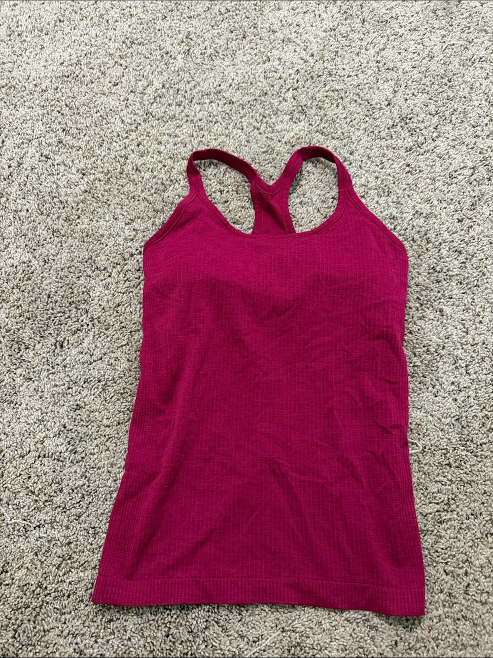 lululemon athletica  ebb to street Magenta Racerback Tank Top
